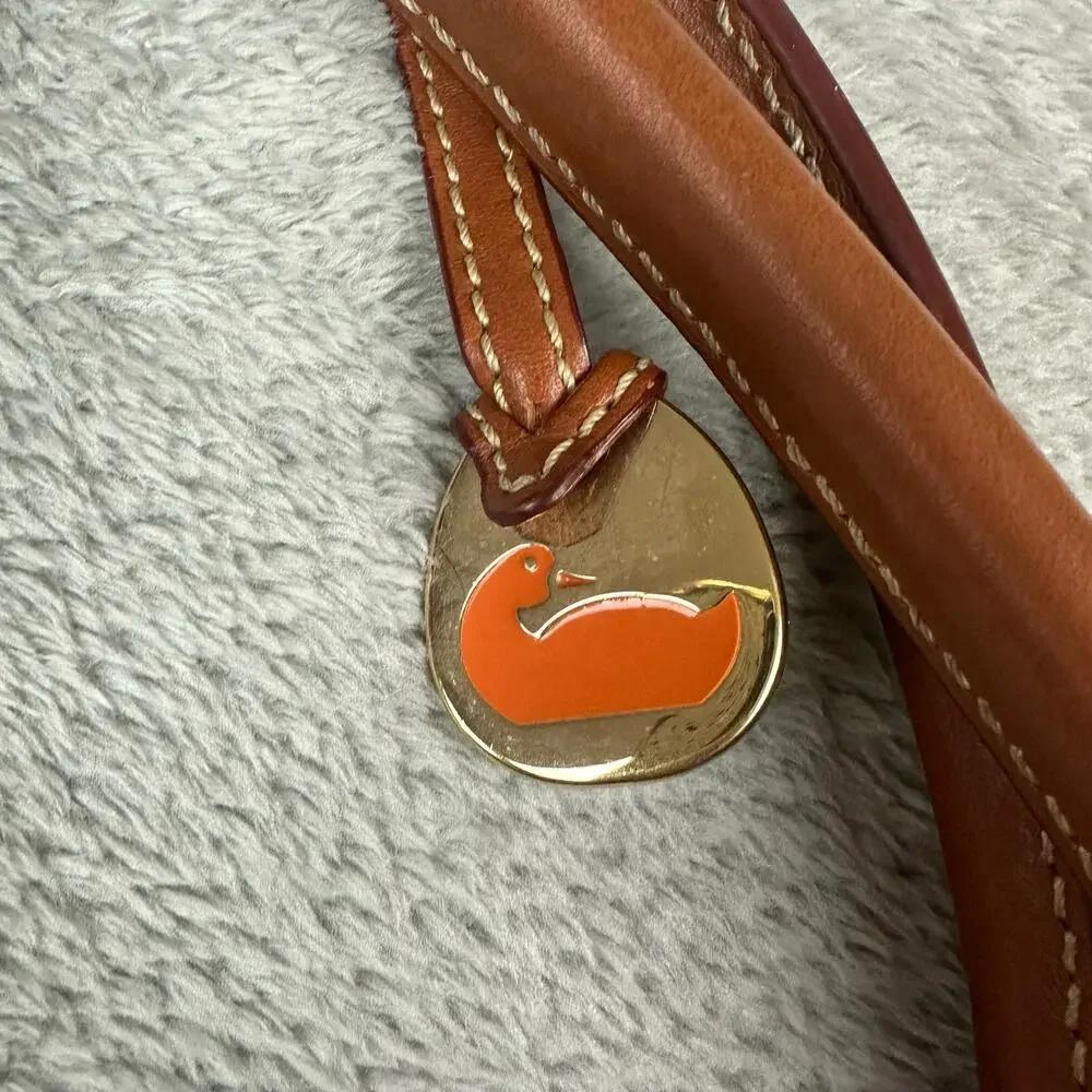 Dooney Bourke All Weather Leather Monogram Tote‎ Bag Khaki Brown